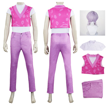 Kpop Demon Hunters Saja Boys Mystery Cosplay Costume Pink Suit Becostume